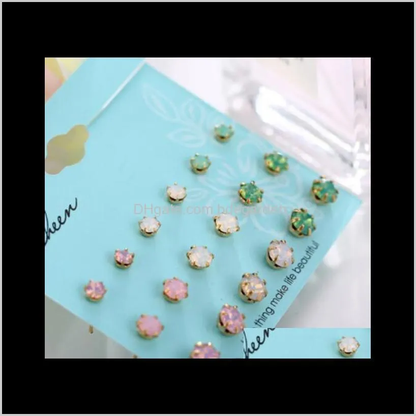 jewelry earrings stud earrings sets nine of earrings different sizes colos hot fashion free od shipping