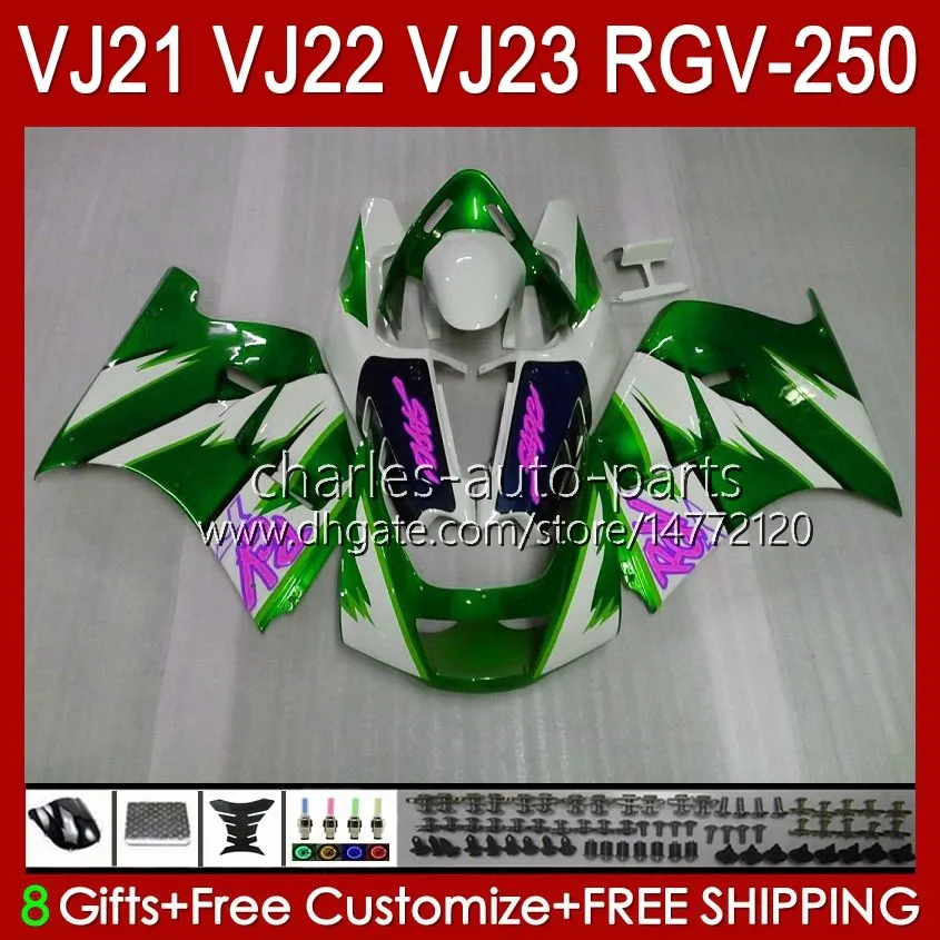 Bodys For SUZUKI RGVT RGV 250CC 250 CC RGV-250 Panel RVG250 20HC.125 RGVT-250 green factory 90 91 92 93 1994 1995 1996 RGV250 SAPC VJ22 1990 1991 1992 1993 94 95 96 Fairings