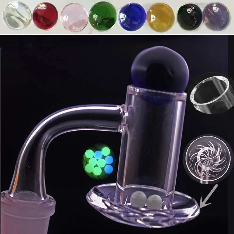 Vente en gros 10mm 14mm 18mm Bord biseauté Quartz Banger Nails 20mm OD Pour Dab Oil Rigs bong avec Terp Pearl et bouchon de carb