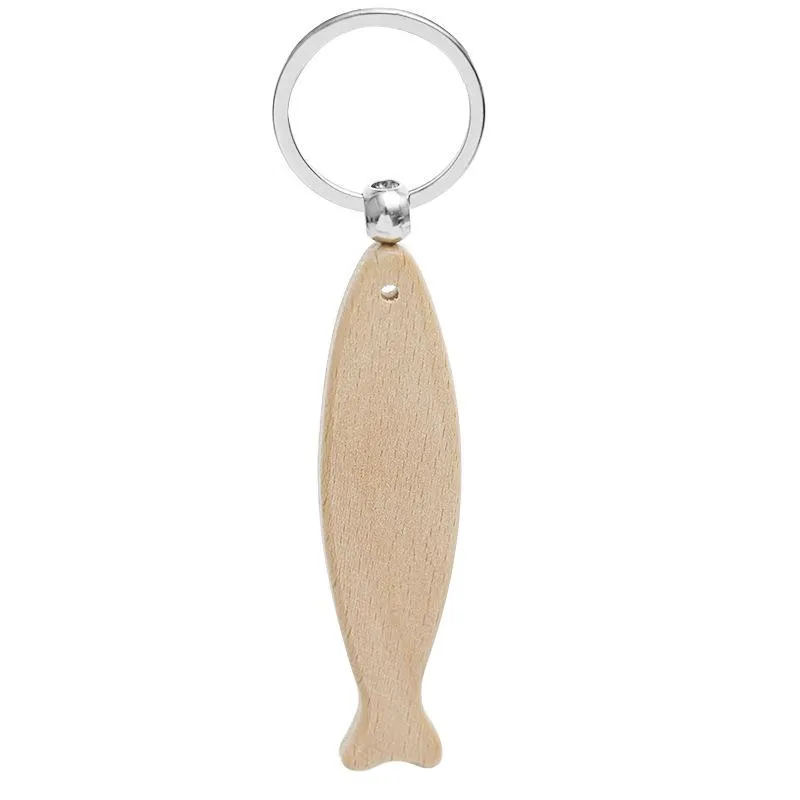 Beech Wood Keychain Party Favor Blank Personalized Customized Tag Lettering DIY Pendant Keychain Creative Birthday Gift w-01283