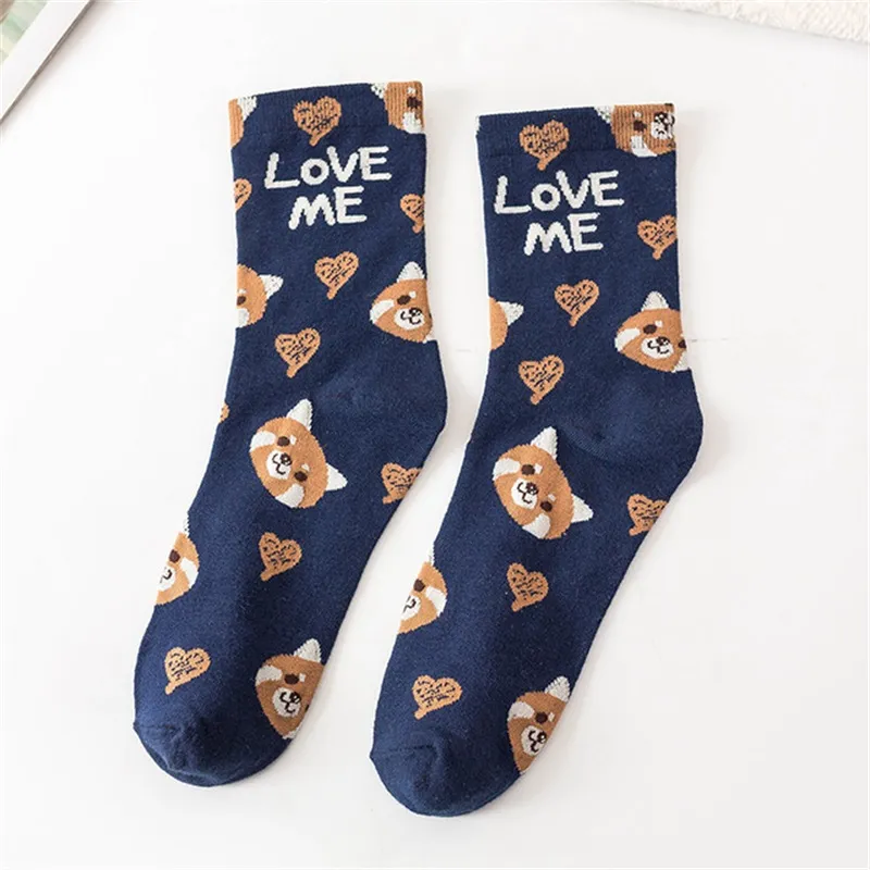 Mulheres Moda Meias Animais Amor Me Médio Médio Primavera Primavera Outono Lady Love Coração Printing Socks Sports 2 98JS G2