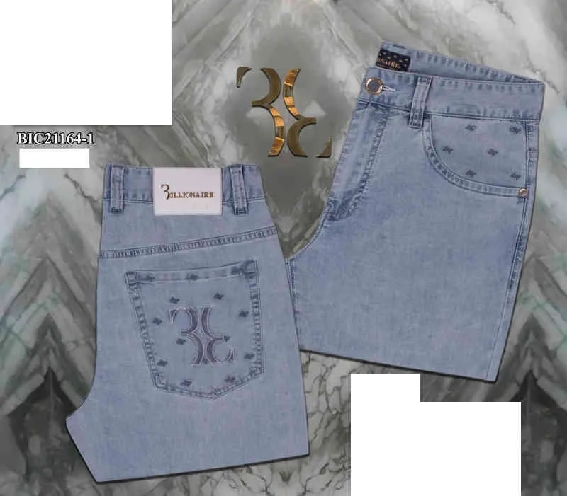 BILLIONAIRE Jeans cotone nuova primavera estate Sottile Moda Inghilterra cerniera elasticità ricamo alta qualità shippng gratuito