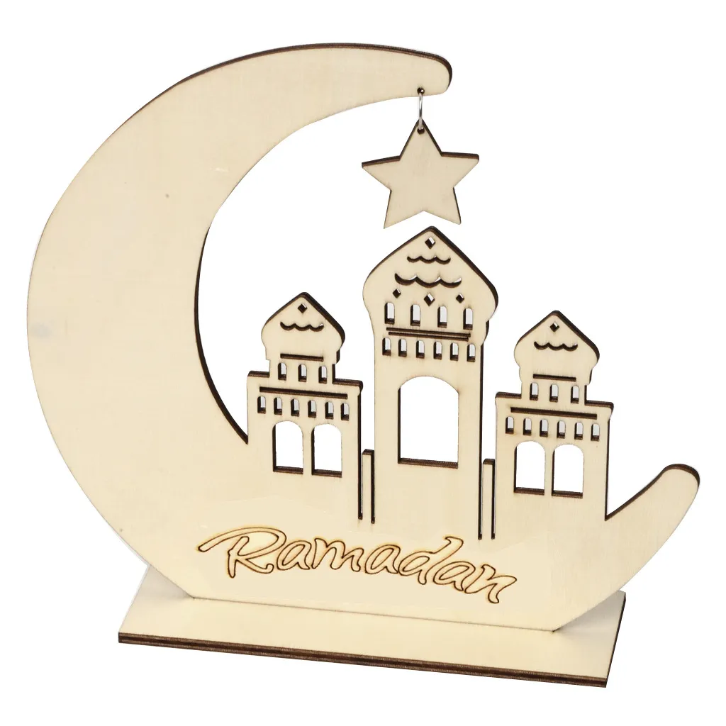 Eid Mubarak Ciondolo In Legno Feste Ramadan Kareem Decorazione Moon Star  Festival Islamico Musulmano Fai Da Te Da 1,46 €