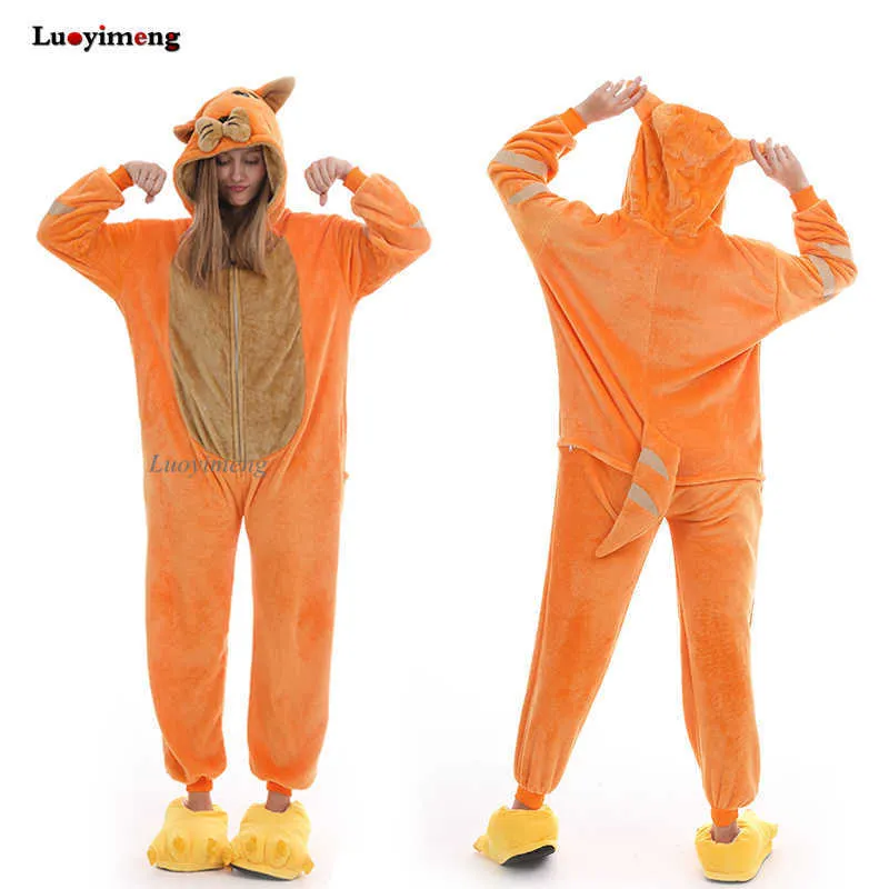 Orange cat onesie for adults sales