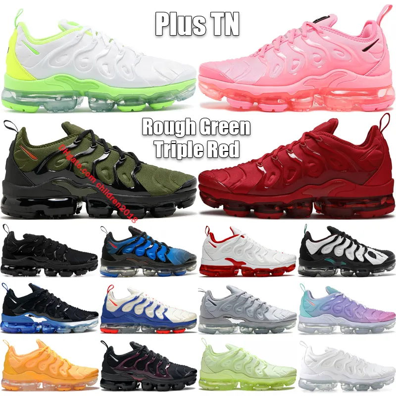 TN Plus Men Women Running Shoes 2022 Tennis Ball Bubblegum Rough Green Triple Red Black Orlando Easter Outdoor Sneakers Big Size 36-47