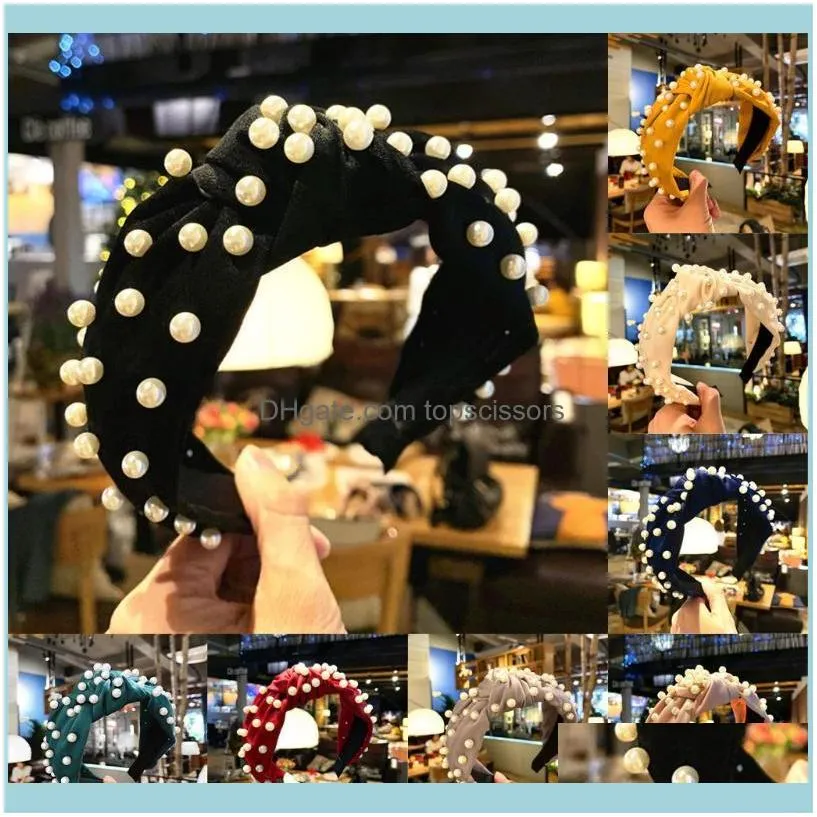 Women`s Crystal Elastic Hair Bands Women Headband Fabric Hairband Head Wrap Band Accessories Sweet M8011
