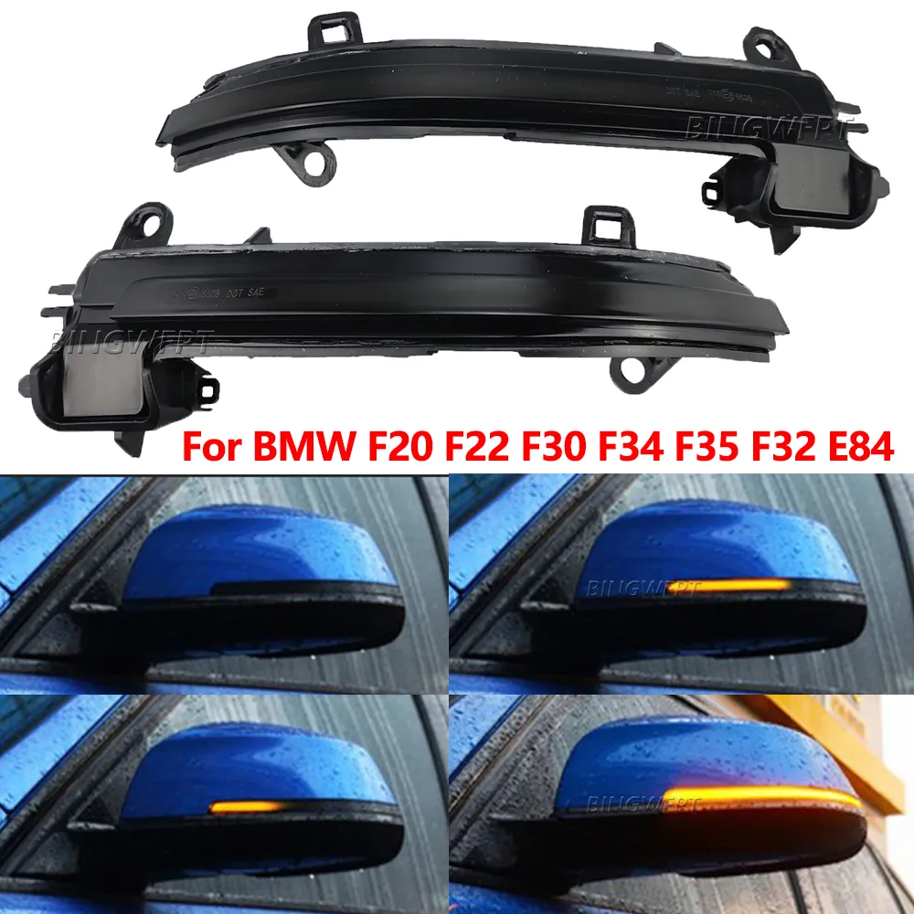 BMW F21 F22 F22 F30 E84 1 2 3 4シリーズサイドウィングミラーシーケンシャルインジケーターブリンクターランプ