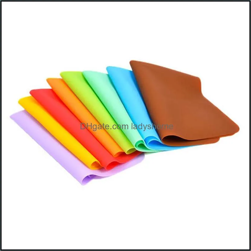 40x30cm Silicone Placemats Heat Insulation Anti-slip Tableware Pad Waterproof Baking Oven Mats Table Decoration Placemat HWB7476