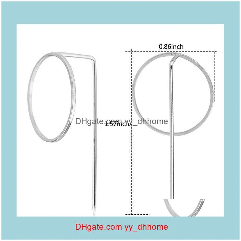 Round Pendant Gold Earrings 2021 Design Geometry Minimalist Fashion Unique Simple Strip Woman Hoop & Huggie