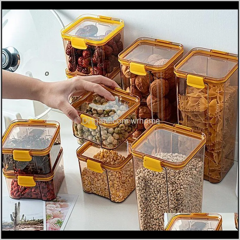 Japanese-Style Multi-Grain Storage Box Kitchen Container Candle Jar Pantry Organizer Rice Dispenser Sugar Bottles & Jars