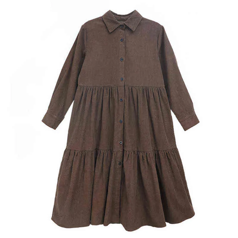 От 6 до 16 лет дети дети подросток девочки осень зима вельверская вспышка MIDI платье дети девушка мода застегнутая рубашка платья одежда G1218