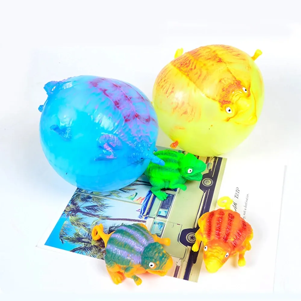 1 pc Simulação Dinossauro Brinquedos Anti Estresse Inflável Animal Novidade Esprema Brinquedo Bola Macio Balão Bonito Engraçado Crianças Presentes W5