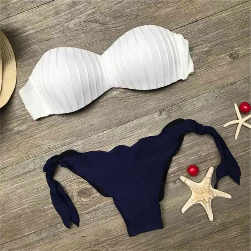 Shell Form Bikini Feste Bandage Bikini Set Sexy Badeanzug Bademode frauen Schwimmen Anzug Weibliche Biquini Baden 210621