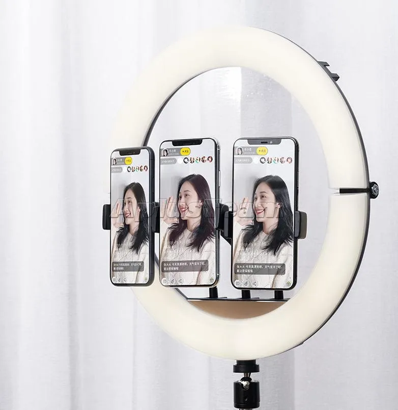Live Beauty Ring 14 pouces V36 pliant rouge téléphone portable Live Selfie Llamp avec boîte de vente au détail