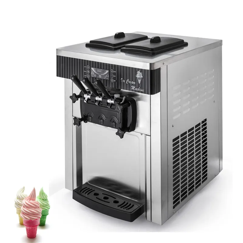 Maszyna do lodów komercyjnych Miękki serwer w pełni automatyczny stożek Słodki Sundae Vending 28L / H