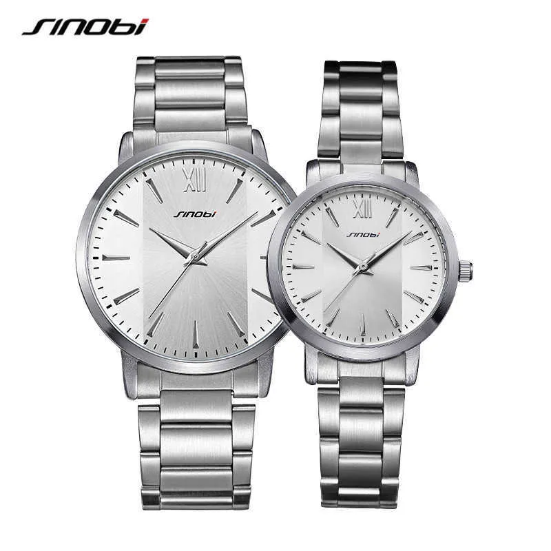 Sinobi Elegant Brand Women Watch Luxury Sier Quartz Kvinnors Klockor Dam Stål Antik Genève Armbandsur Clock Relogio Q0524