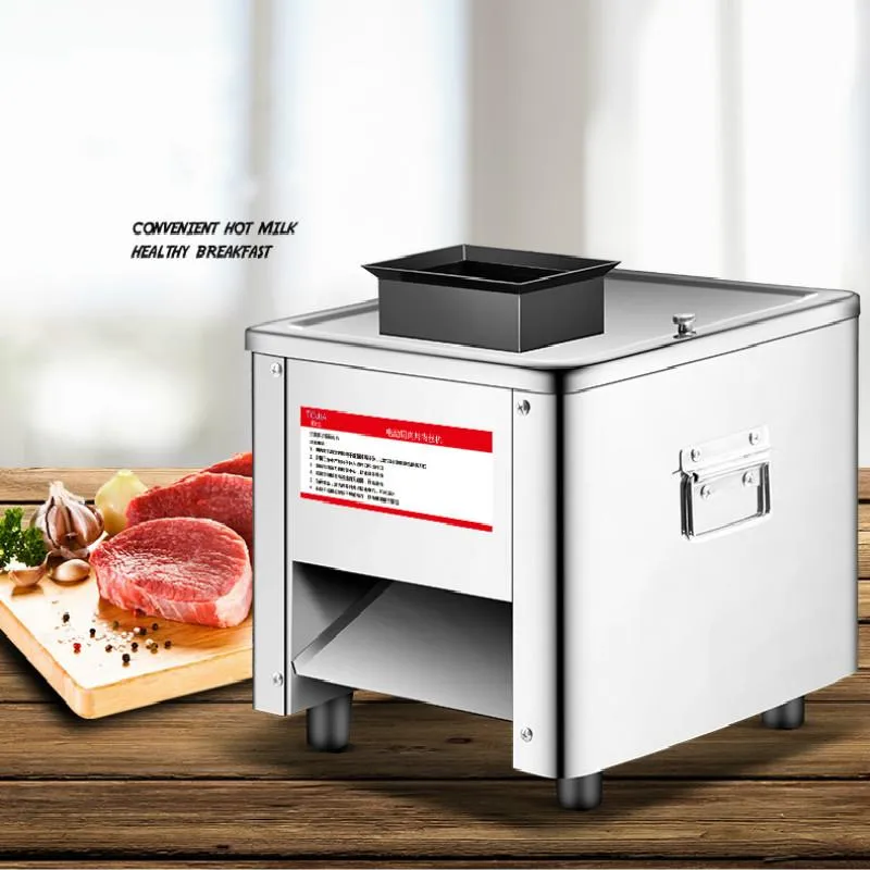 Köttslipmaskiner 2021 Rostfritt stål Slicer Desktop Kommersiell multifunktion Helt automatisk elektrisk vegetabilisk skärare skivad