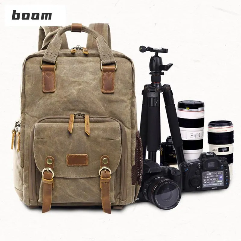 Outdoor Bags Premium Vintage Pography Backpack Waterproof Canvas Bag Camping Equipment Tactical