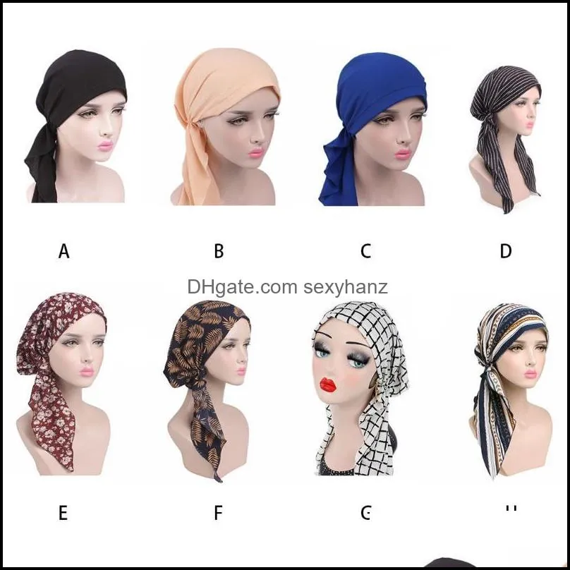 Beanie Hair Loss Cancer Woman Hat Sweet Turban Chemotherapy Cap Lady Long Hat1