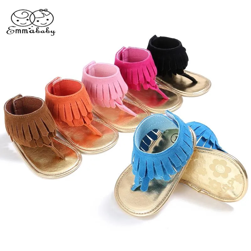 First Walkers Emmababy Baby Fashion Girls Tassels Summer Shoes Soft Sole Prewalkers Cool