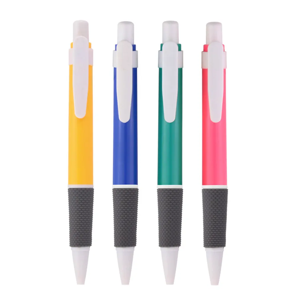 Colorido Plástico Press Ballpoint Canetas Moda Durável 1.0mm Estudantes Pen Escola Escrita Escrita Fontes Publicidade Publicidade Personalizar Negócio Industrial