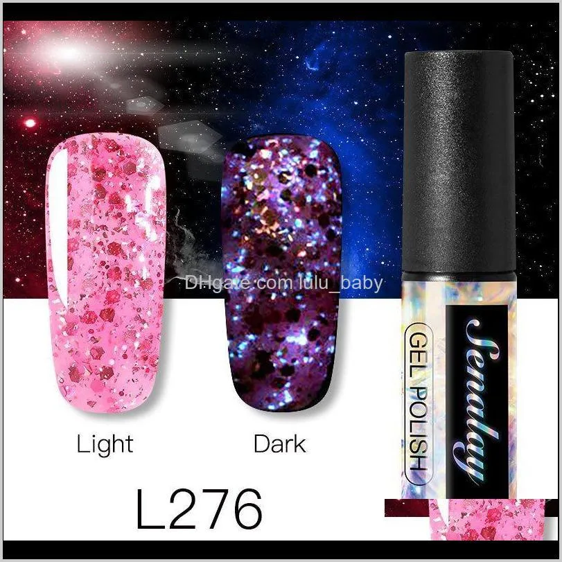 new 5ml luminous gel polish rose gold shimmer glitter nail gel semi permanent soak off uv led nail art gel varnish