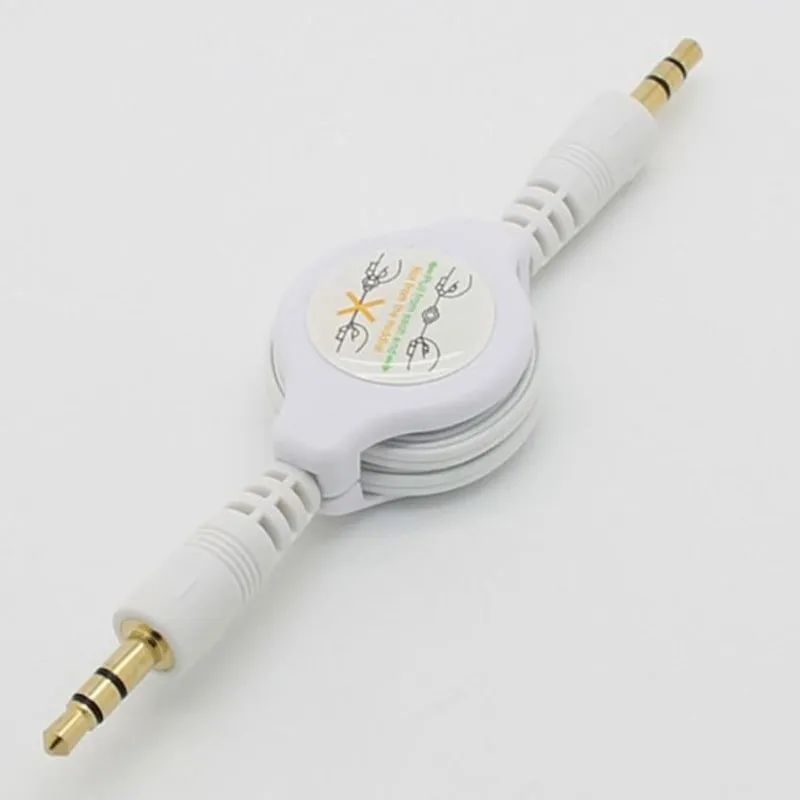 Stereo 3.5mm Jack male to male Car Audio Flexible Extension Cable Retractable Aux Music Line for mp3 speaker headphone