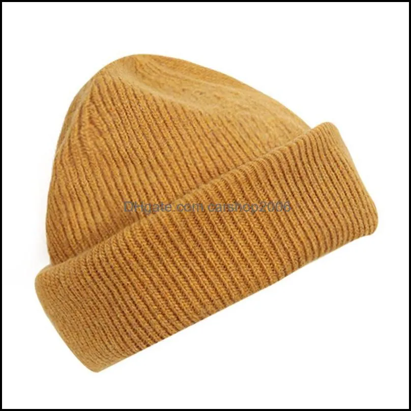 Beanie/Skull Caps Candy Colors Winter Hat Women Knitted Warm Soft Trendy Wool All-match1