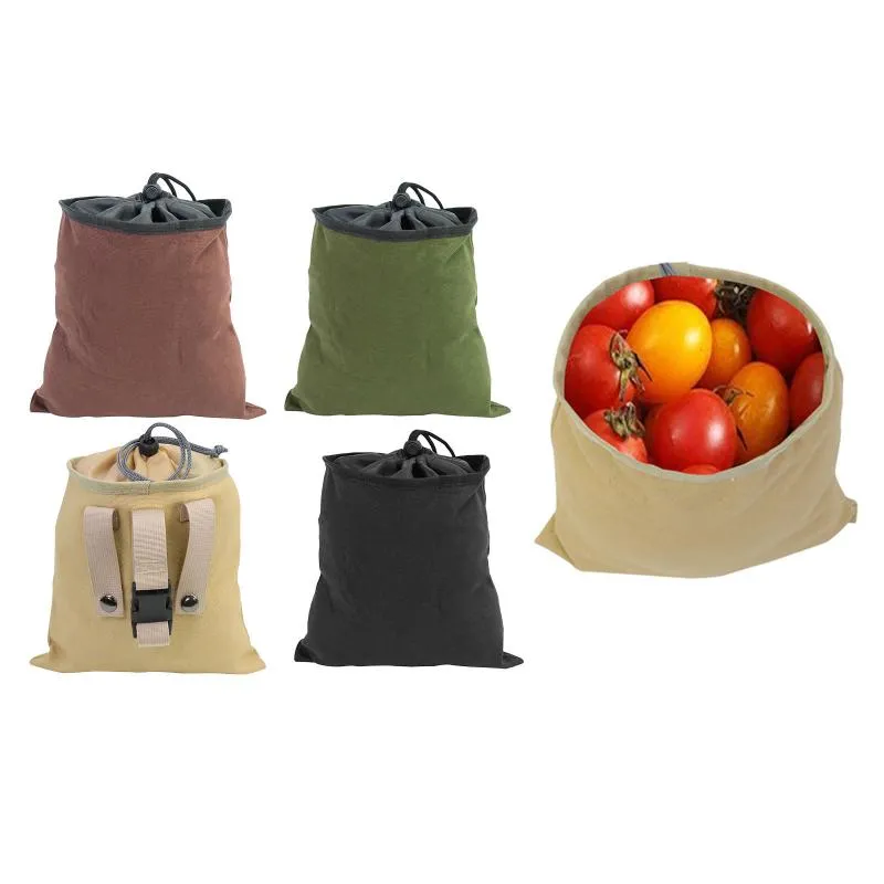 Outdoor Tassen Draagbare Foeragage Tas Wandelen Camping Canvas Riem in taille voor rugzakvoeding