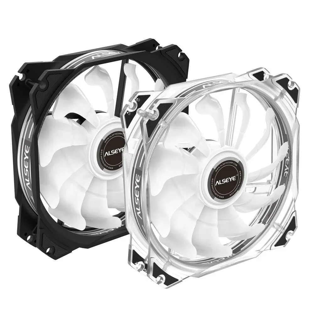 Alseye RGB FAN 120MM LED Computer Case Cooling 2510-3pin Molex 4Pin موصل Max Series - أسود