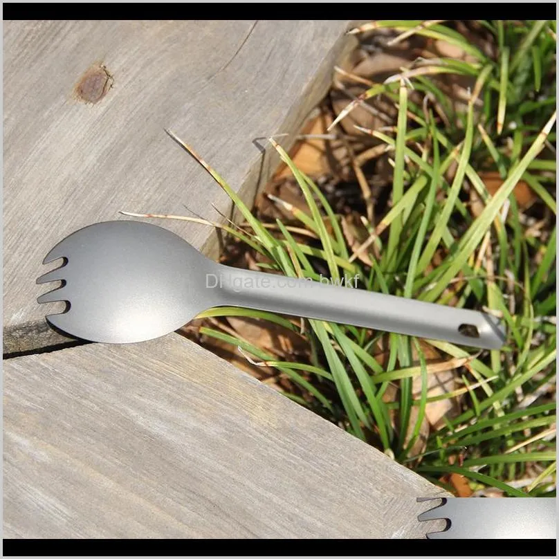 eco-friendly toaks titanium spoon fork spork household kitchen dining tableware ultralight fork 165mm slv -04 titanium new