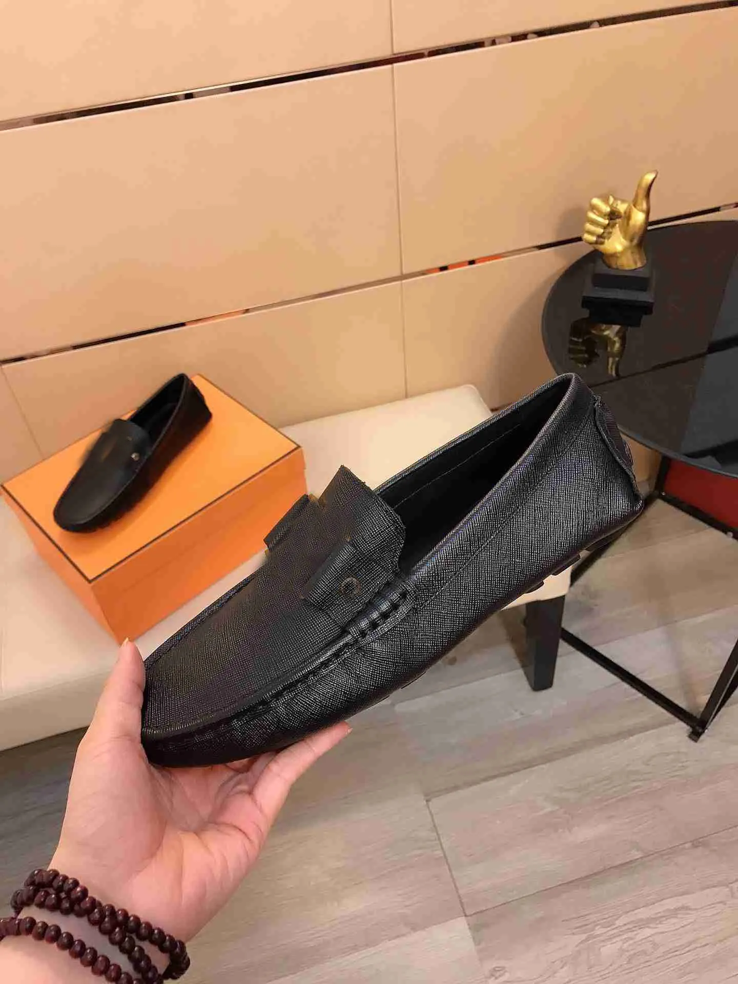 Luxe merk heren dress loafer schoenen carrière gouden lovertjes slip-on party trouwjurk casual schoen echt leer kantoor lopen maat 38-44