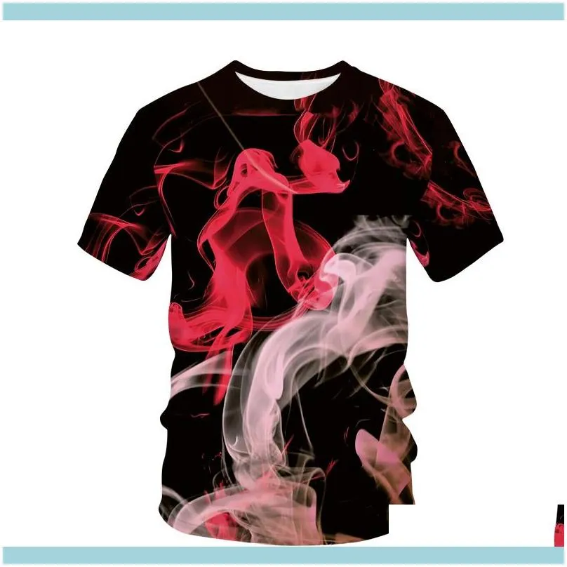2021 Creative Smoke Men Graphic T-Shirts Summer 3D Print Casual Streetwear Cosplay Costume T Shirt Fashion Harajuku Top Tees Unisex