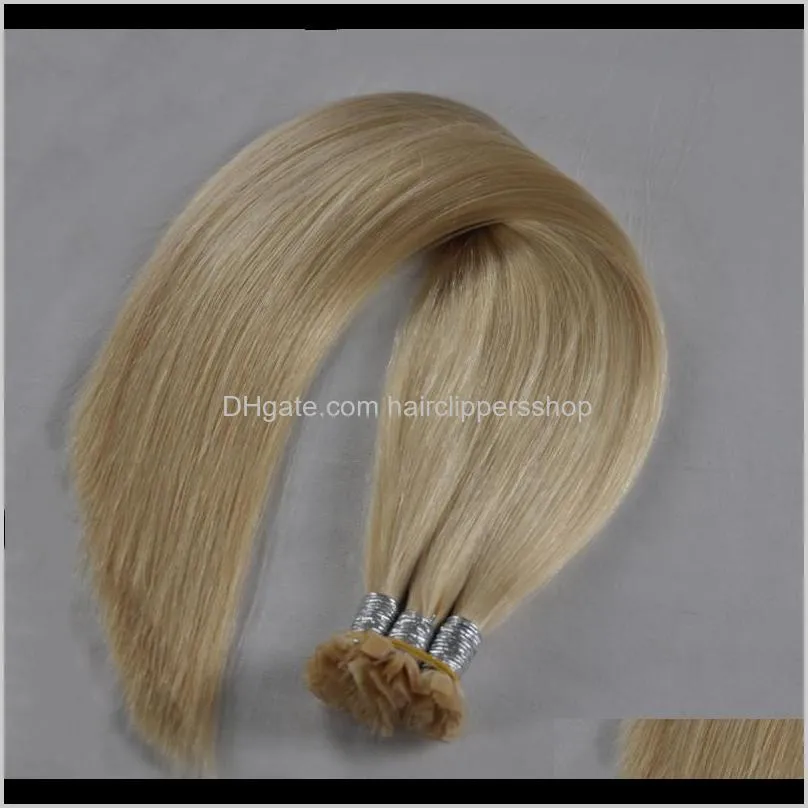 300strands flat tip keratin hair, fusion hair extensions double drawn remy hair extension 1.0g s 300g pre bonded 16`` 18