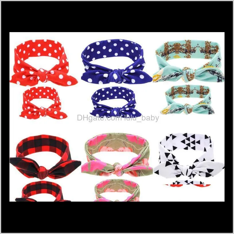z&f head bands parent-child headbands family headwrap hair ornaments set fashion for baby girl boy and mum parent kids rabbit