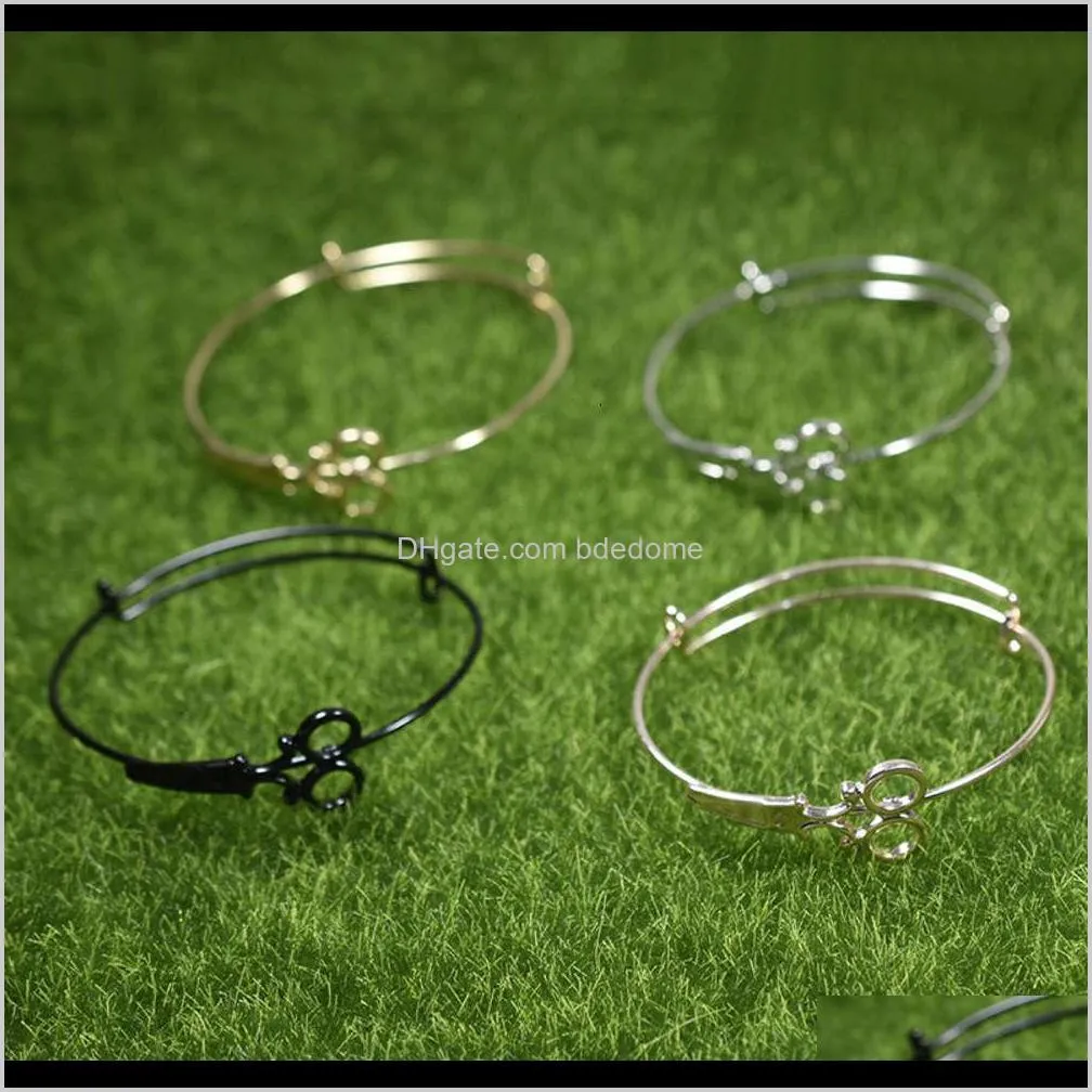 fashion hot new creative women`s scissors modeling bracelet adjustable84zx