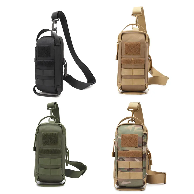 Sporty plenerowe Wędrówki Torba Sling Ramię Opakowanie Kamuflaż Taktyczna Molle Chest Bag No11-120