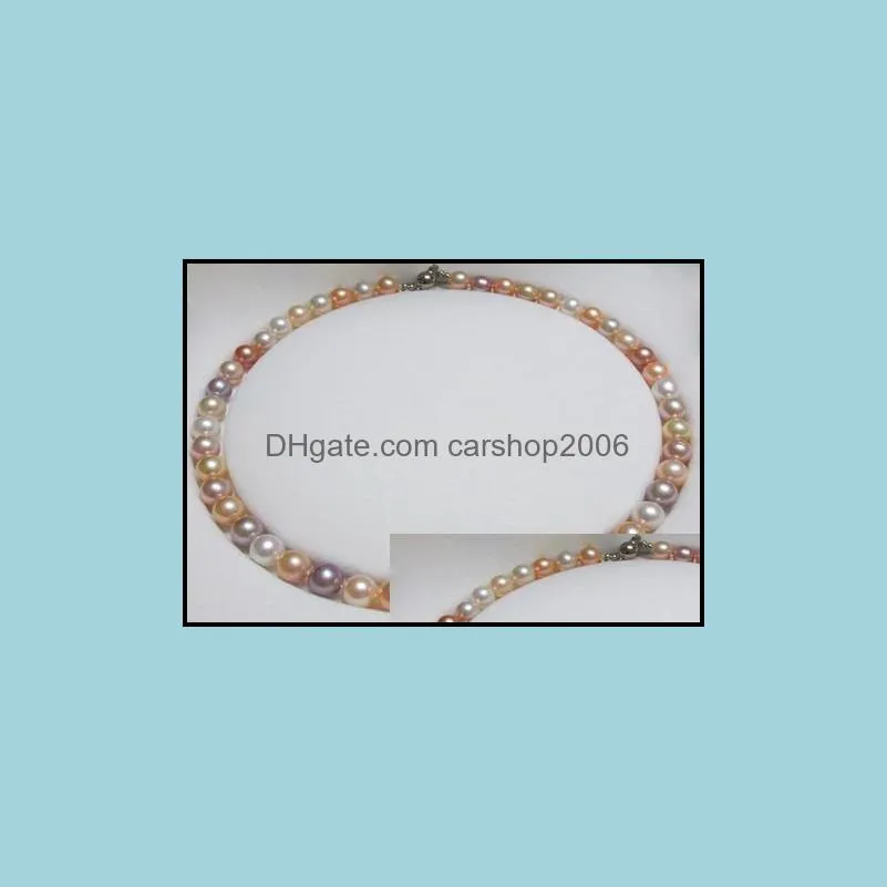 Colliers en perles pendentifs bijoux charmant 9-10 mm rond mélange couleurs de la mer du Sud