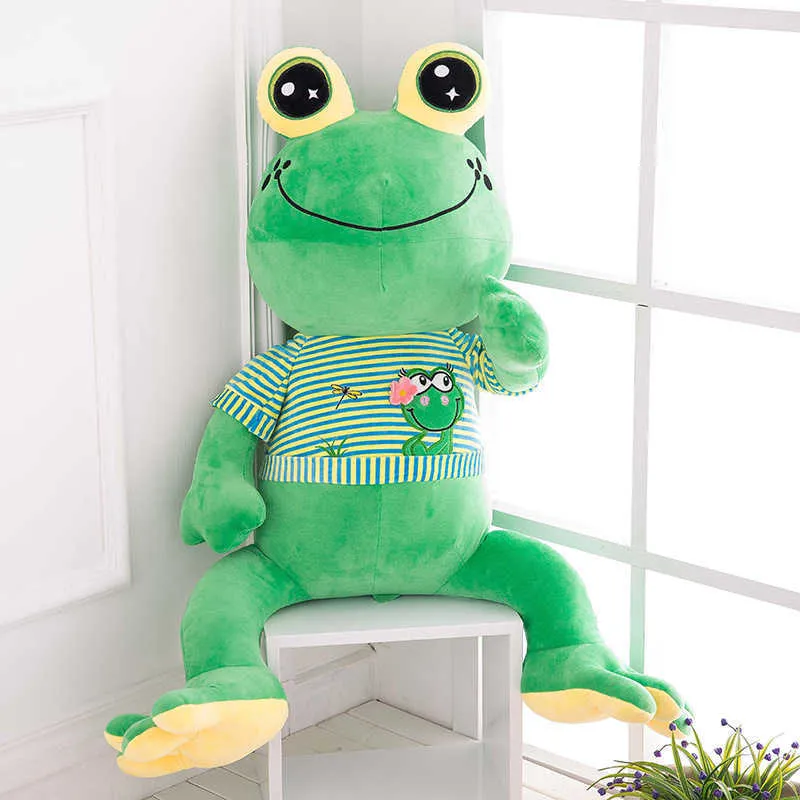 Kawaii Plüsch Frosch Puppe Große Kuscheltiere Riesige Pouf Tiere Spielzeug Puppe Riesige Gefüllte Frosch Spielzeug Für Kinder Big Eye frosch Kissen H0824