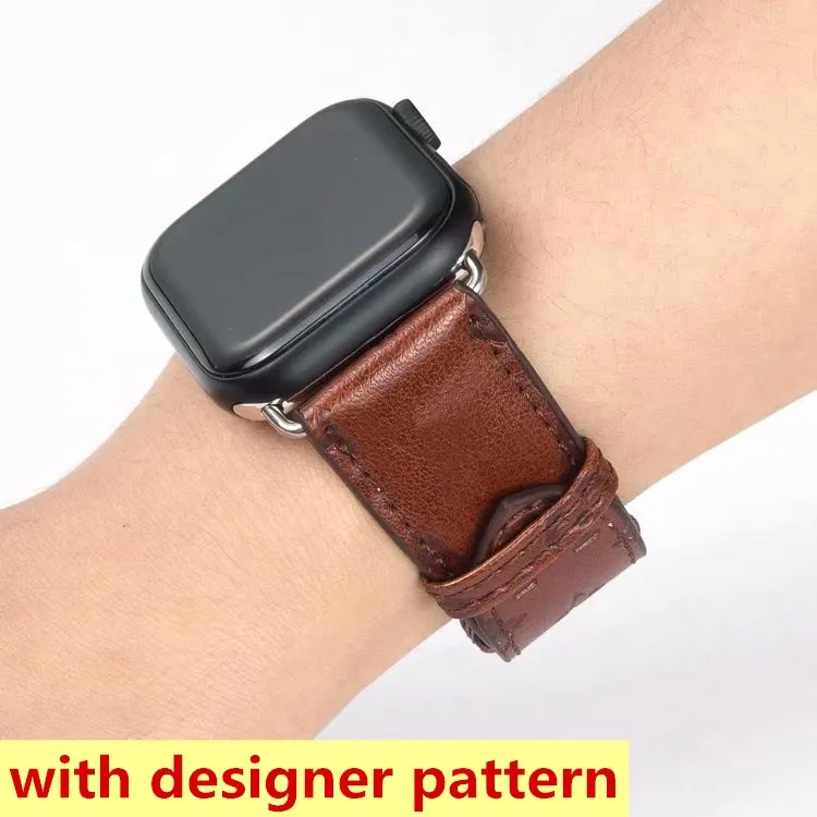 38mm 40mm 41mm 42mm 44mm 45mm Bracelets de montre de créateur de mode pour iwatch Series 1 2 3 4 5 6 7 SE Bandes intelligentes en cuir de qualité supérieure Bracelet de luxe Bracelets de montre Wearable
