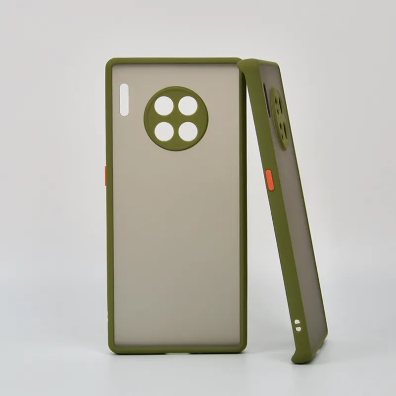 Hud Känsla Ögonskydd Hybrid TPU + PC Matt Fodral Skydd för Huawei P30 Lite Mate 30 Pro 100pcs / Lot