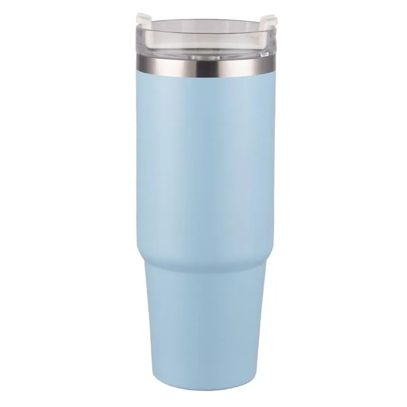 30oz Double Wall Stainless Steel Vacuum Flask Portable Car Insulated Tumbler With Lid Straw Outdoor Thermos Cup Tour Coffee Mugs