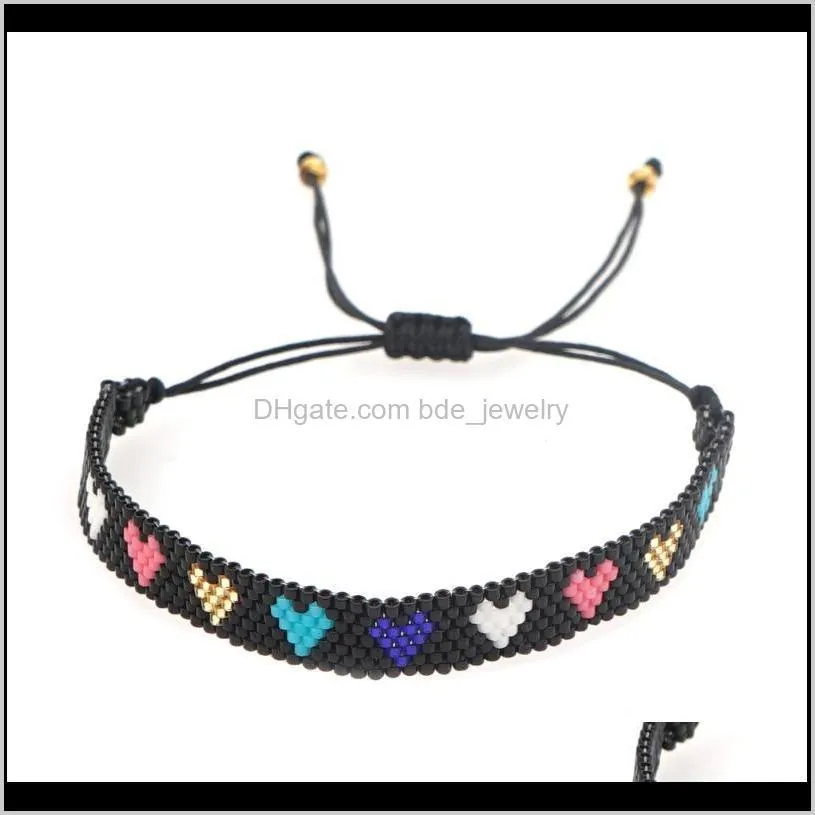 heart women`s bracelet pulsera friendship gift jewelry miyuki woven bracelets women wholesale deals with shipping