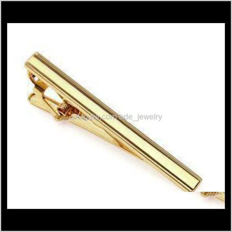 Cuff Link And Sets Cufflinks Clasps Tacks Jewelrywholesale Arrival Mens Metal Gold Plated Tone Simple Necktie Tie Pin Bar Clasp Clip For