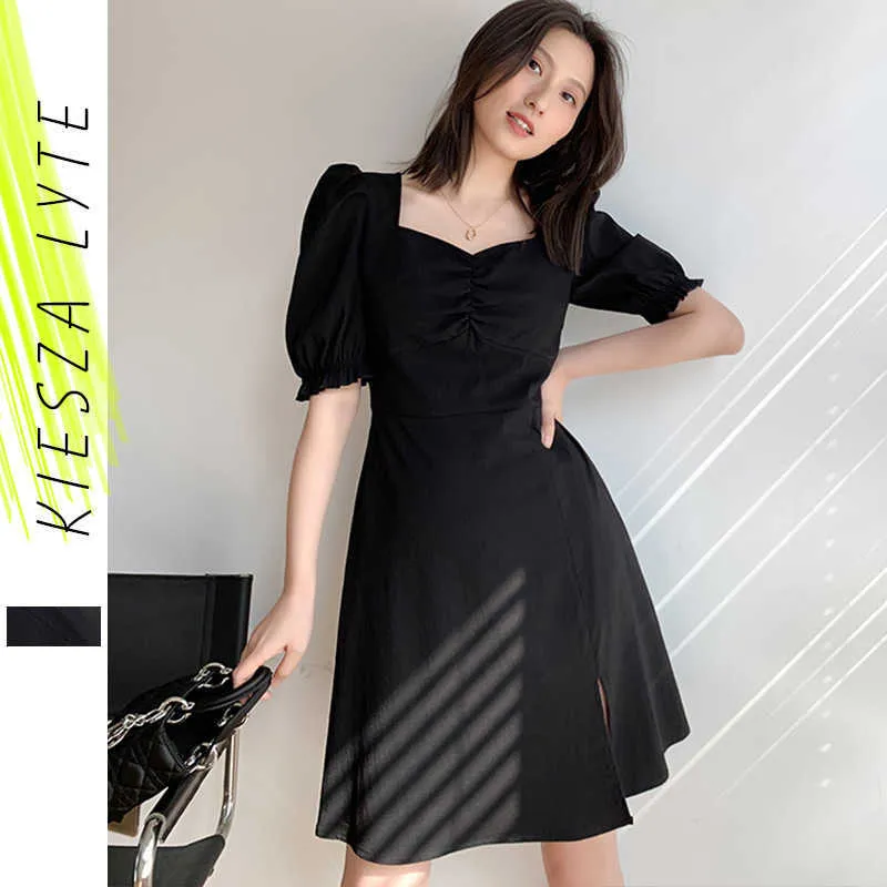 Vestidos negros on sale manga corta