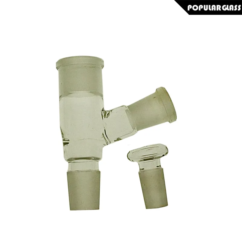 Adaptateur de bang en verre pour narguilés 18 / 18mm avec 14mm Carb bongs adpters pipe à fumer adaptateurs de plates-formes pétrolières joint mâle / femelle 18.8mm