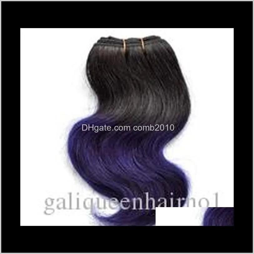 brazilian ombre color body wave 2pcs/lot 8 inch 50g/pc human hair extension cheap ombre 100% human hair weave 7 colors available