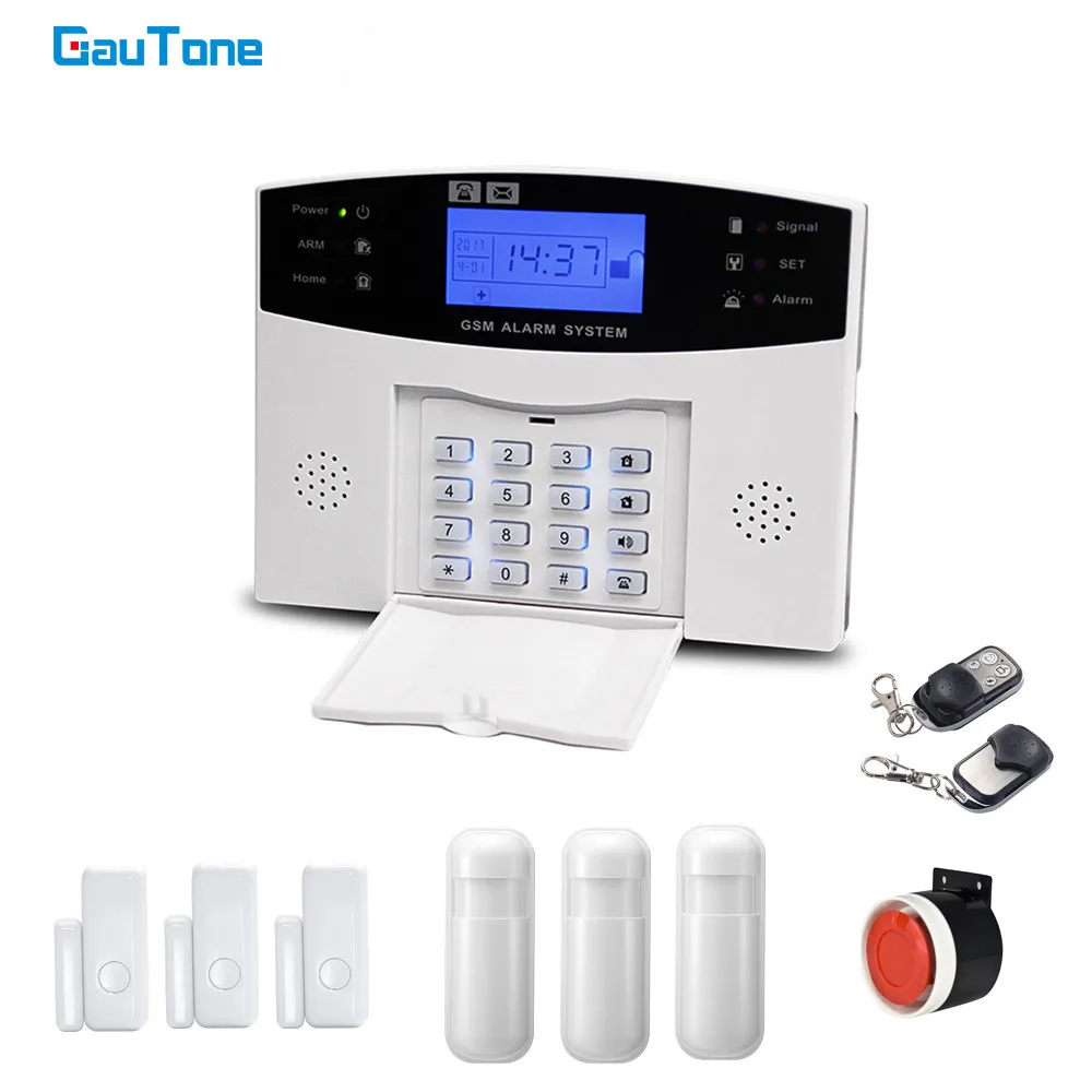 GauTone 505 GSM clavier sécurité à domicile avec détecteur de mouvement télécommande sans fil système d'alarme antivol maison