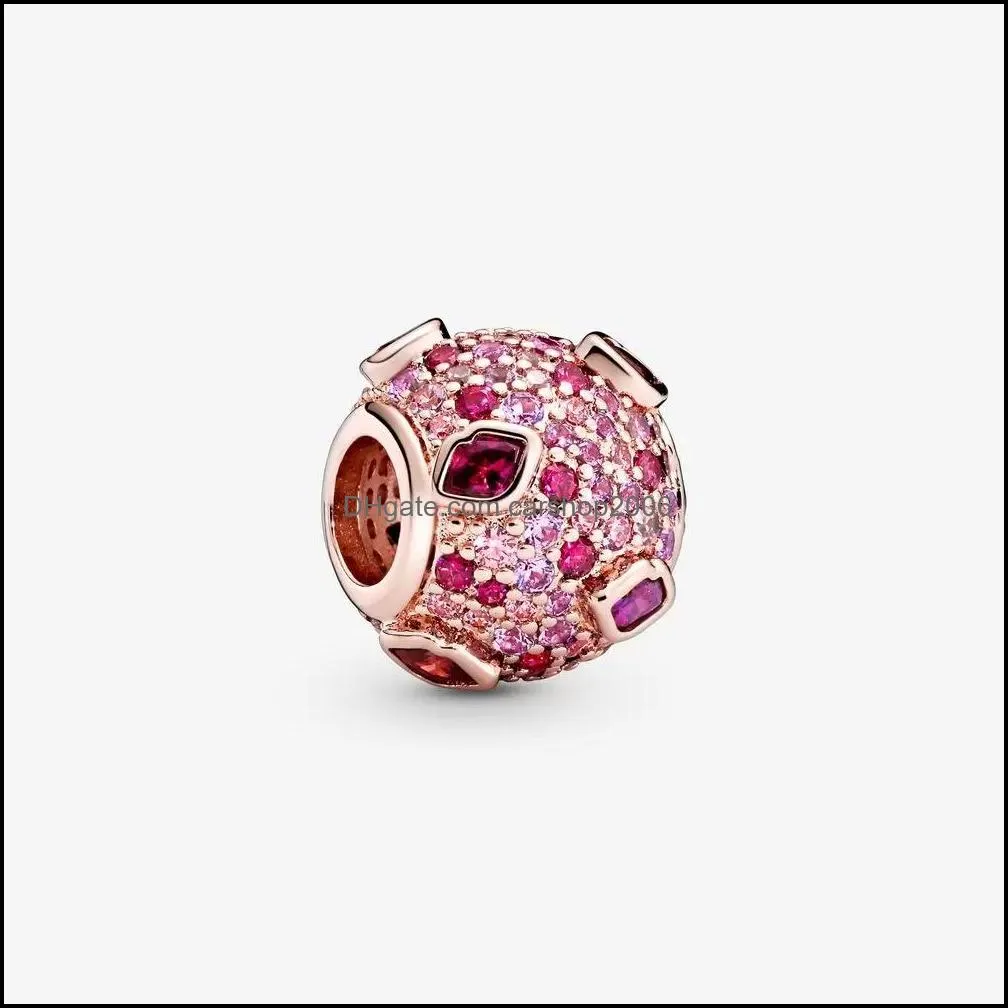Charms Jewelry Findings & Components Arrival 100% 925 Sterling Sier Kiss Pave Charm Fit Original European Bracelet Fashion Aessories Drop De