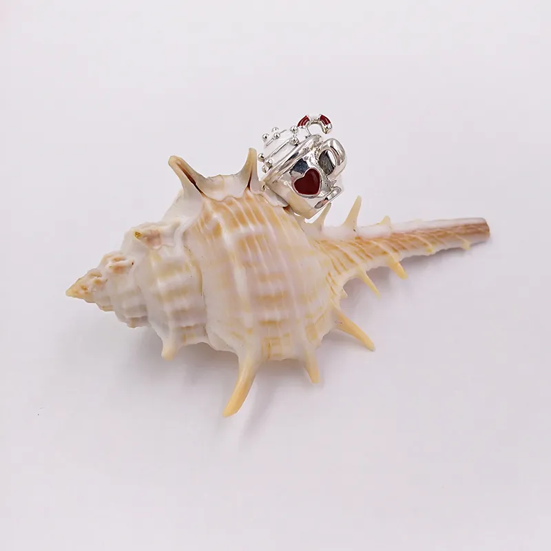 ciondoli autentici gioielli creazione bracciali in argento sterling per donna catena perline Kit Bracciale caldo cacao bianco e rosso smalto Natale ne_voghion.com